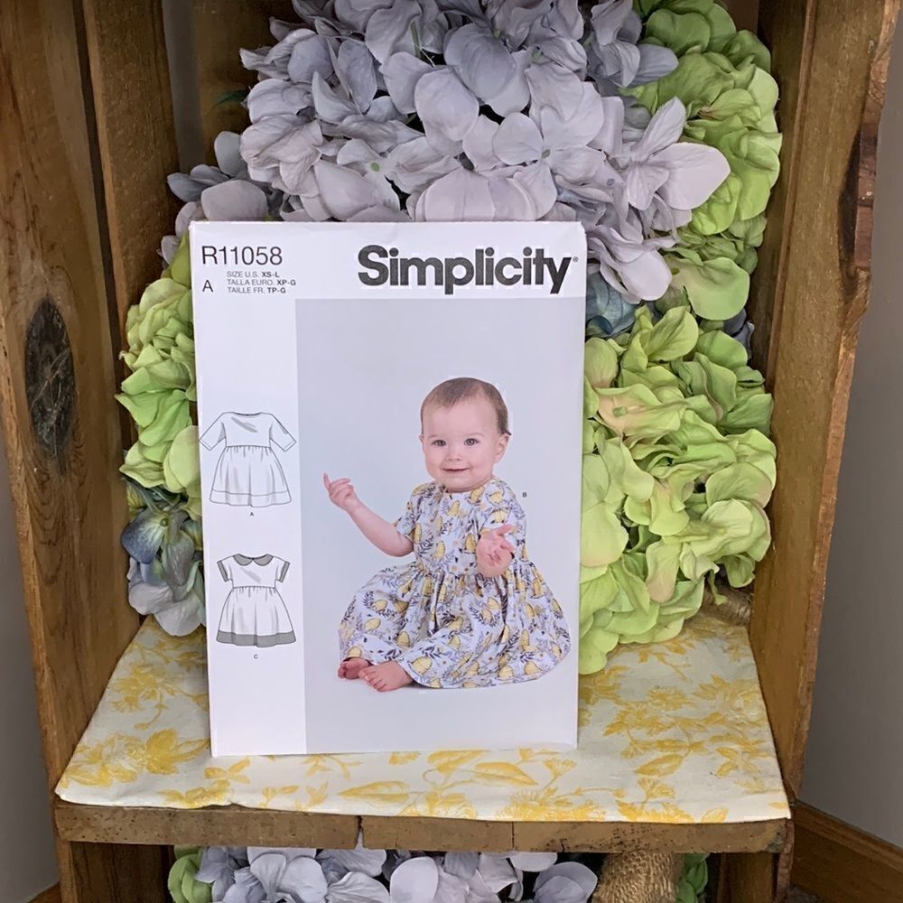 Simplicity size medium baby dress sewing pattern